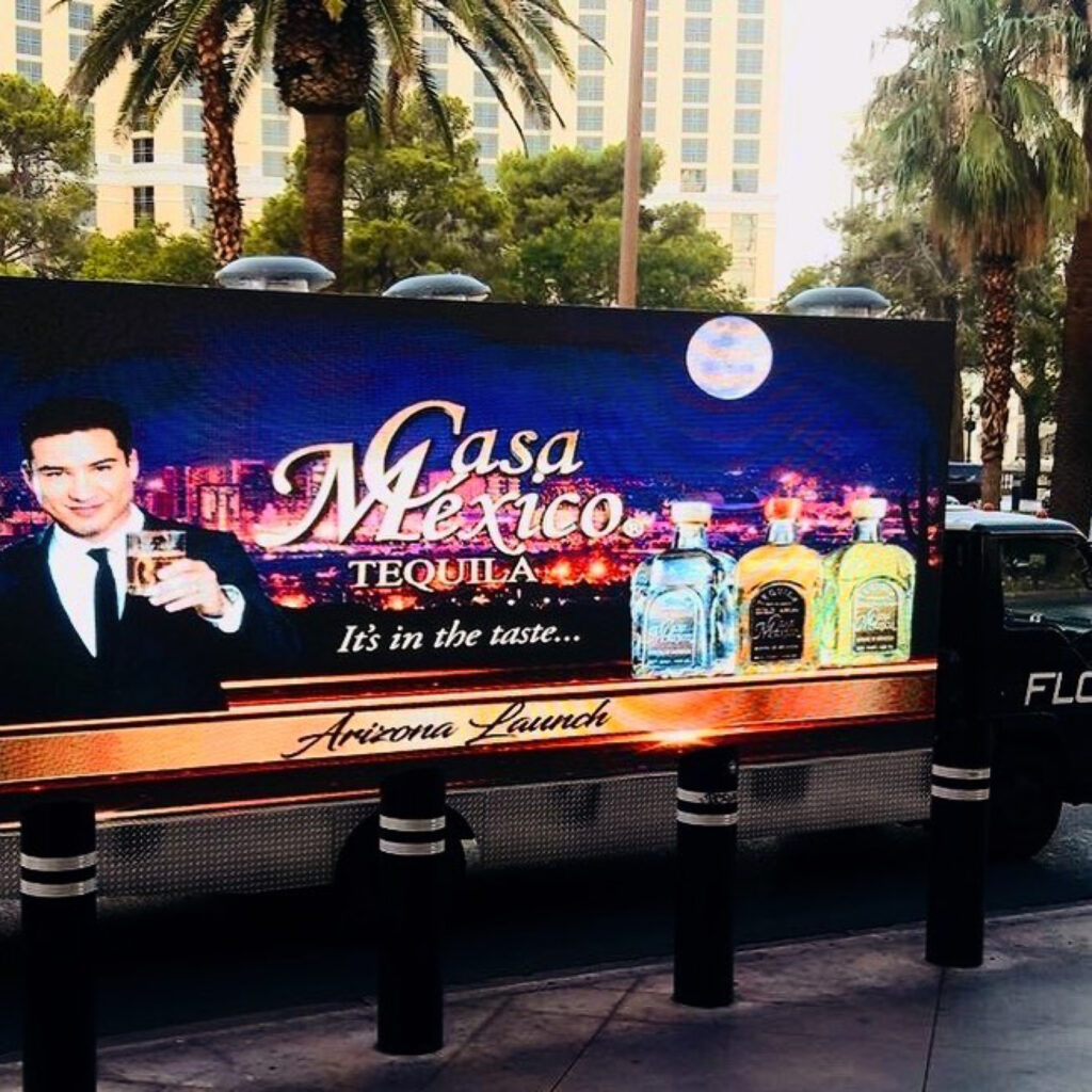 Casa Mexica Tequila billboard truck