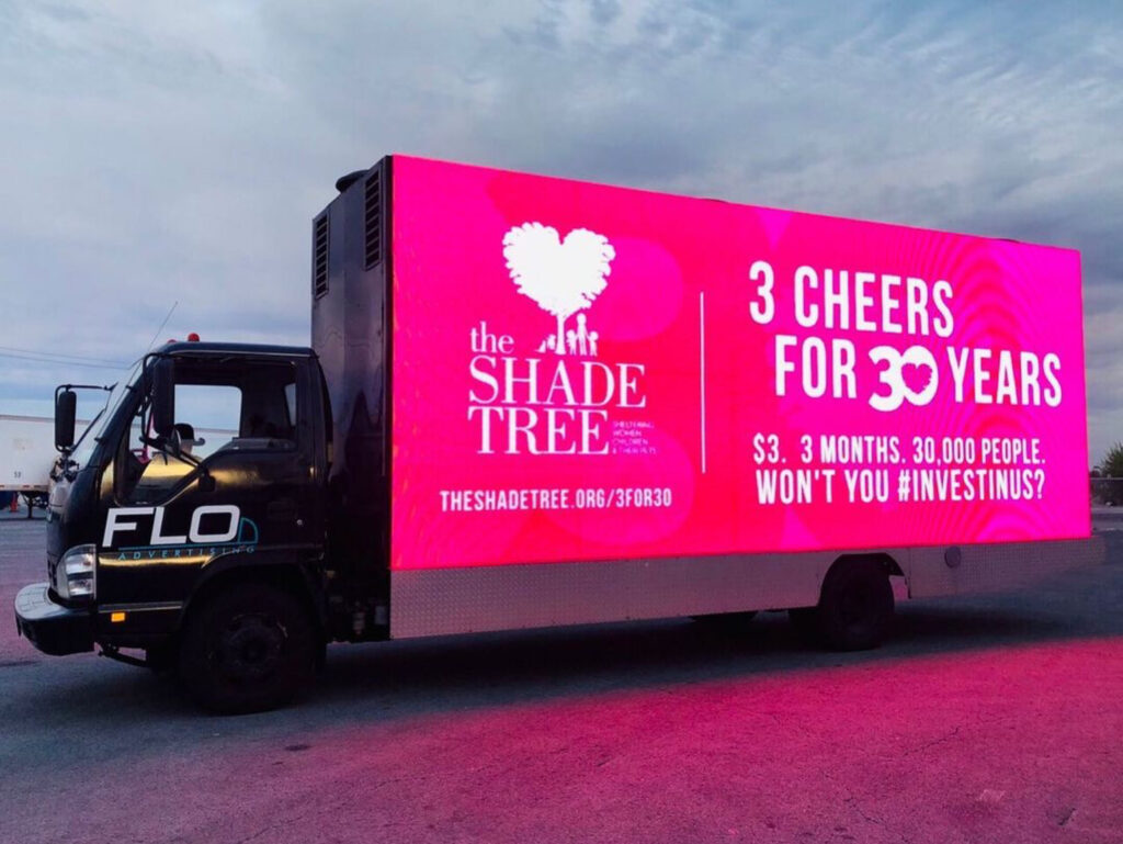 The Shade Tree billboard truck