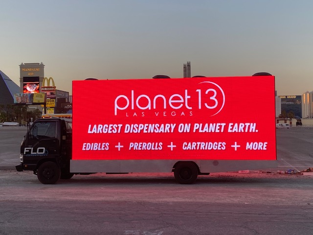 Planet 13 billboard truck
