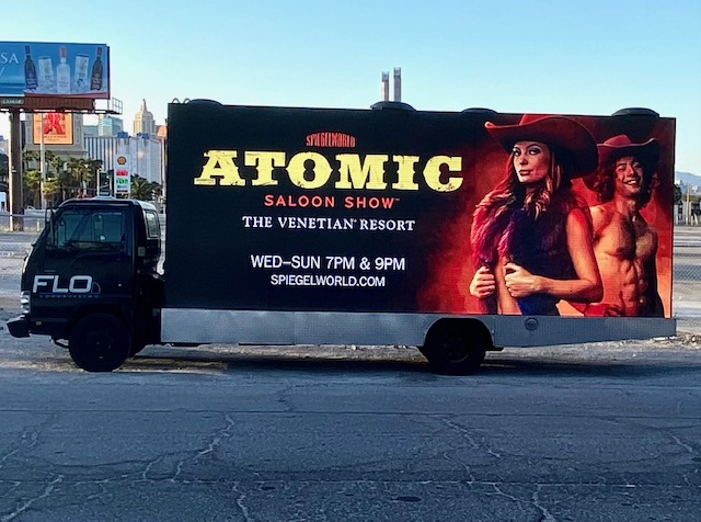 Atomic Saloon billboard truck