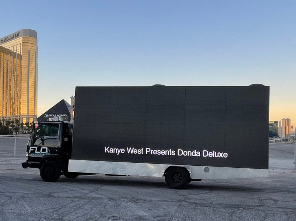 Kanye West Presents Donda Deluxe billboard truck