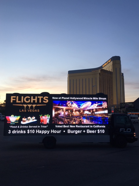 flights las vegas billboard truck